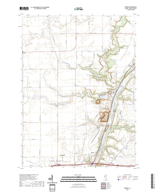 Wedron, IL — USGS 7.5-minute topo (2024)