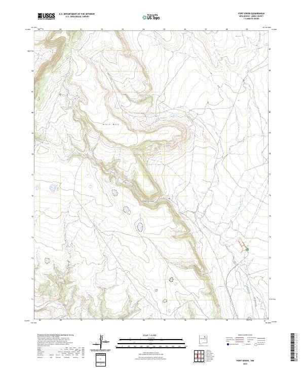 Fort Union, NM — USGS 7.5-minute topo (2023)