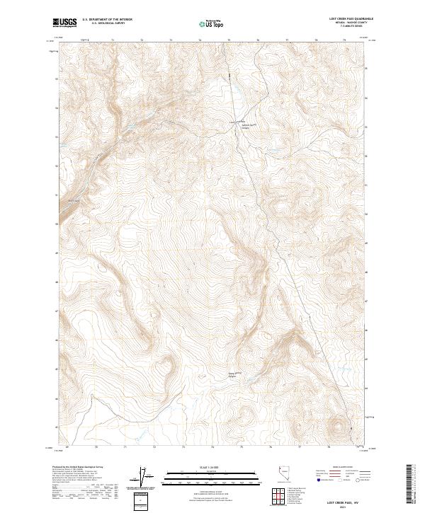 Lost Creek Pass, NV — USGS 7.5-minute topo (2021)