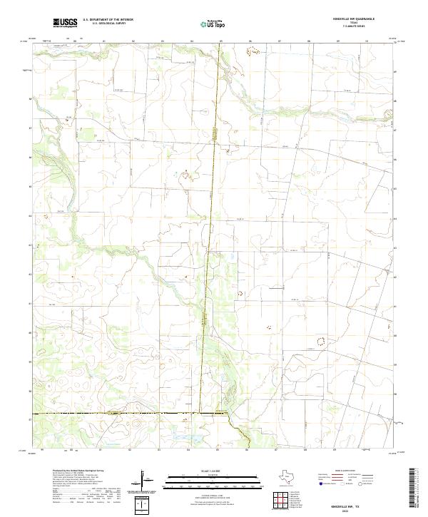 Kingsville NW, TX — USGS 7.5-minute topo (2022)