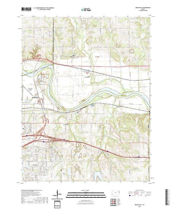Grantville, KS — USGS 7.5-minute topo (2022)