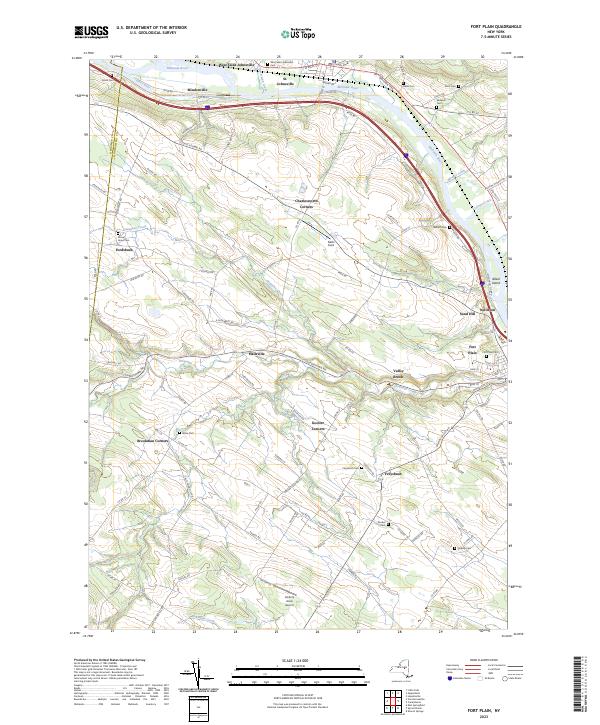 Fort Plain, NY — USGS 7.5-minute topo (2023)