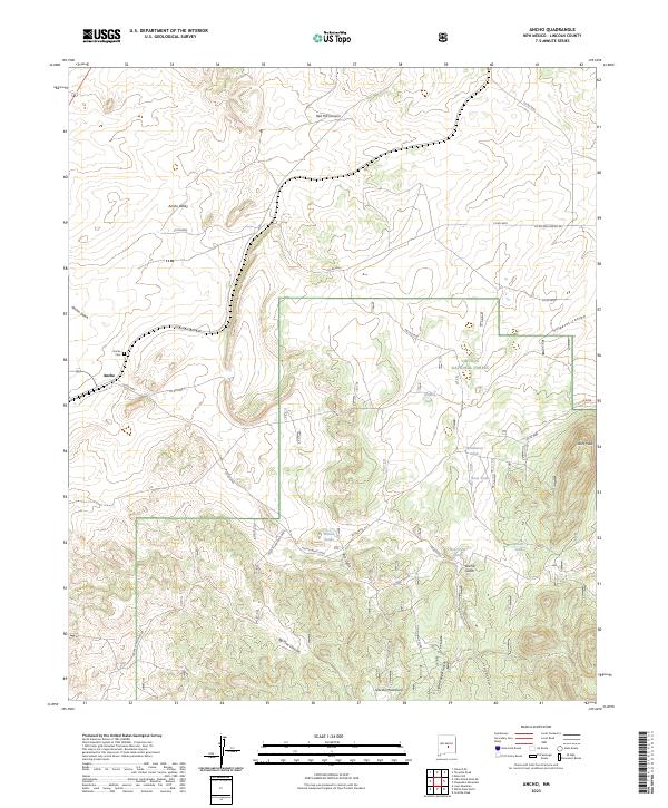 Ancho, NM — USGS 7.5-minute topo (2023)