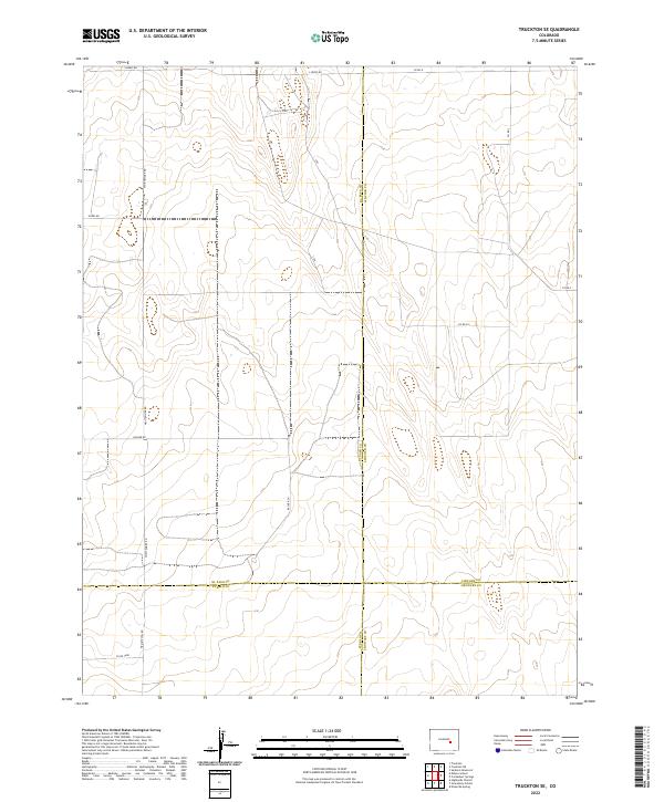 Truckton SE, CO — USGS 7.5-minute topo (2022)