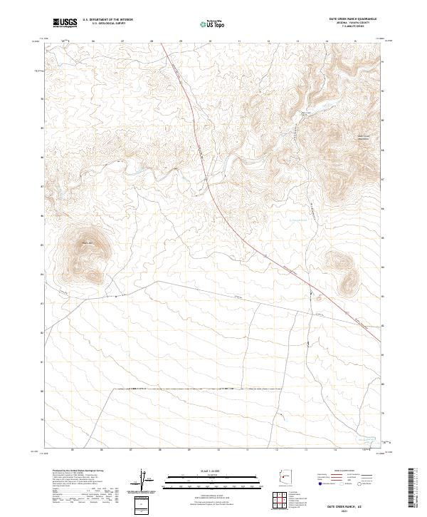 Date Creek Ranch, AZ — USGS 7.5-minute topo (2021)