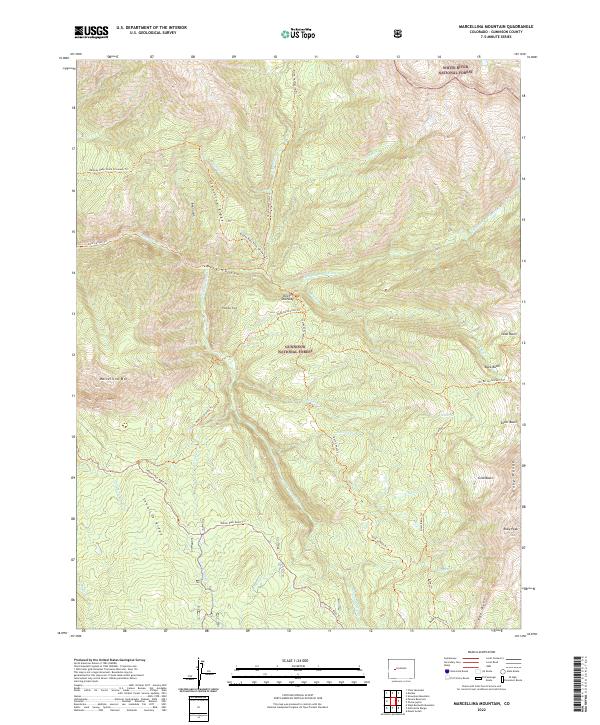 Marcellina Mountain, CO — USGS 7.5-minute topo (2022)