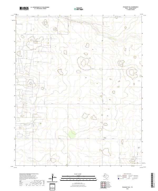 Pleasant Hill, TX — USGS 7.5-minute topo (2022)