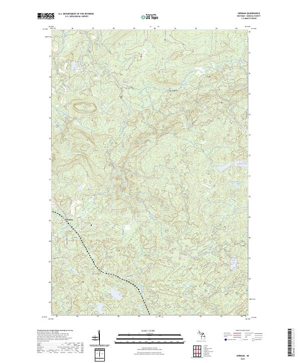 Herman, MI — USGS 7.5-minute topo (2023)