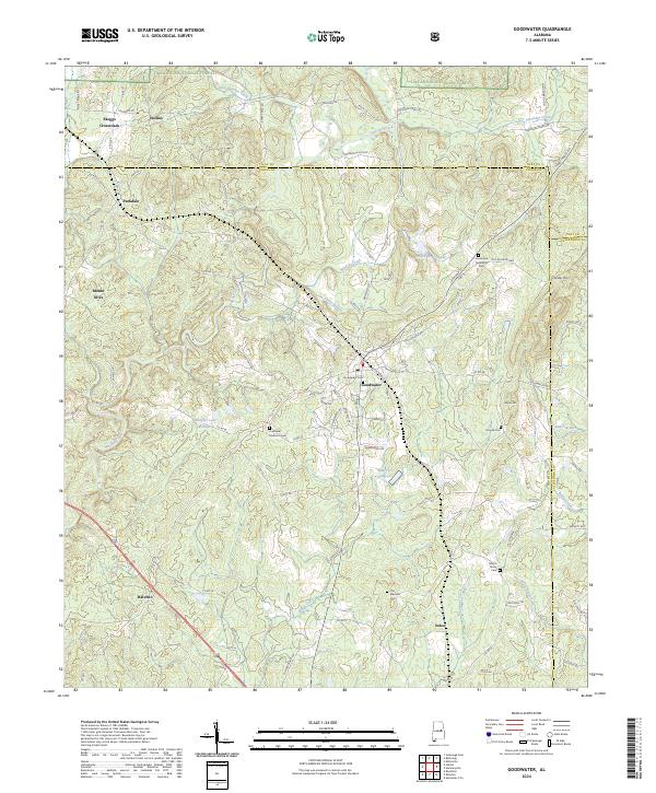 Goodwater, AL — USGS 7.5-minute topo (2024)