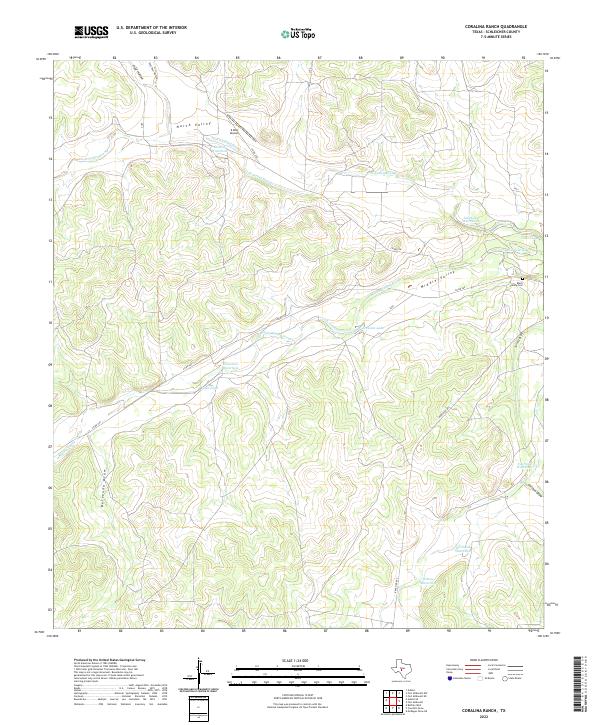 Coralina Ranch, TX — USGS 7.5-minute topo (2022)