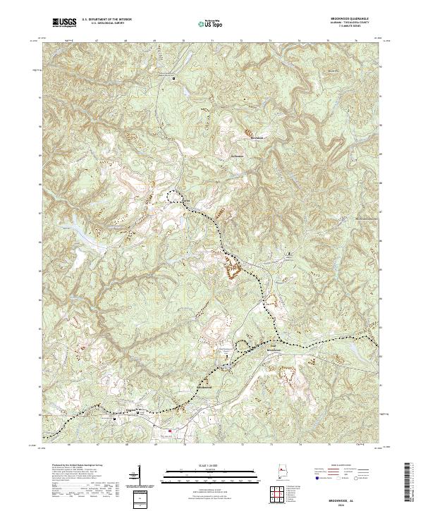 Brookwood, AL — USGS 7.5-minute topo (2024)