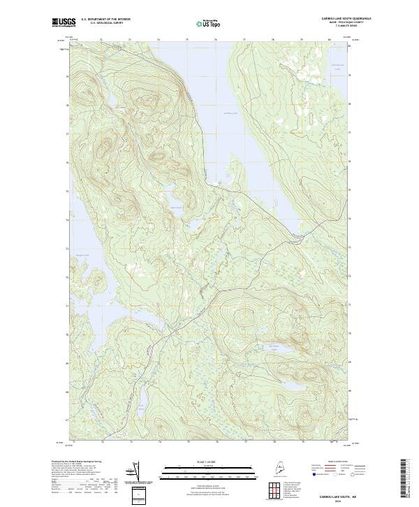 Caribou Lake South, ME — USGS 7.5-minute topo (2024)