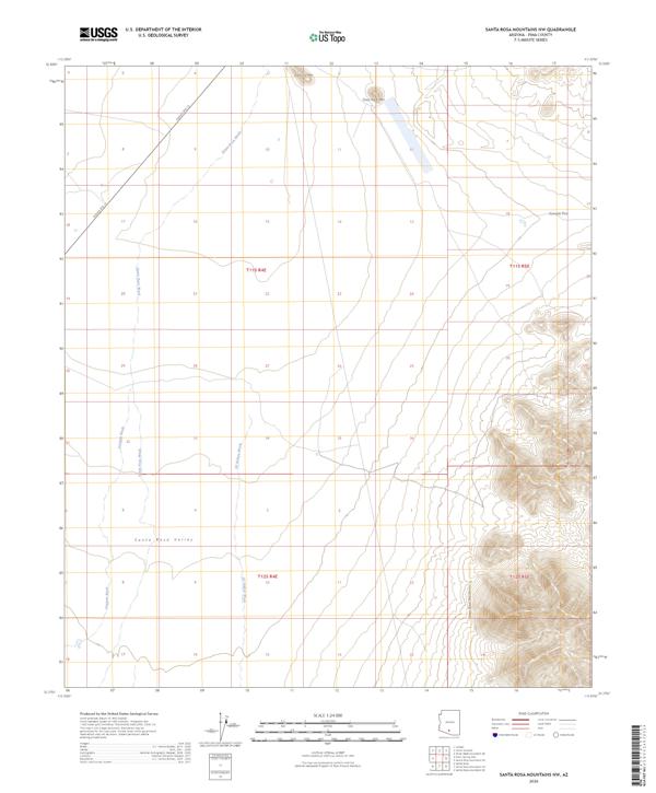 Santa Rosa Mountains NW, AZ — USGS 7.5-minute topo (2026)
