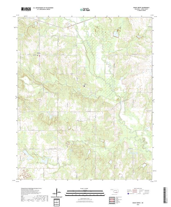 Boggy Depot, OK — USGS 7.5-minute topo (2022)