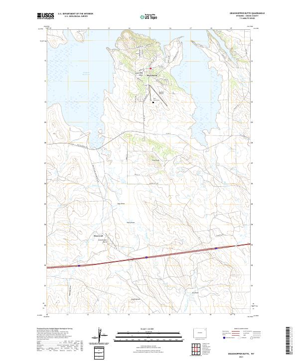Grasshopper Butte, WY — USGS 7.5-minute topo (2021)
