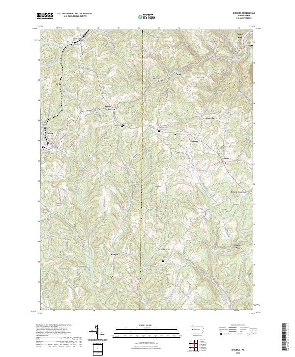 Chicora, PA — USGS 7.5-minute topo (2023)