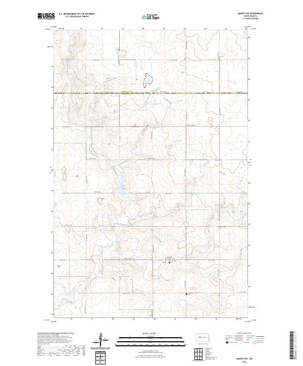 Makoti SW, ND — USGS 7.5-minute topo (2024)