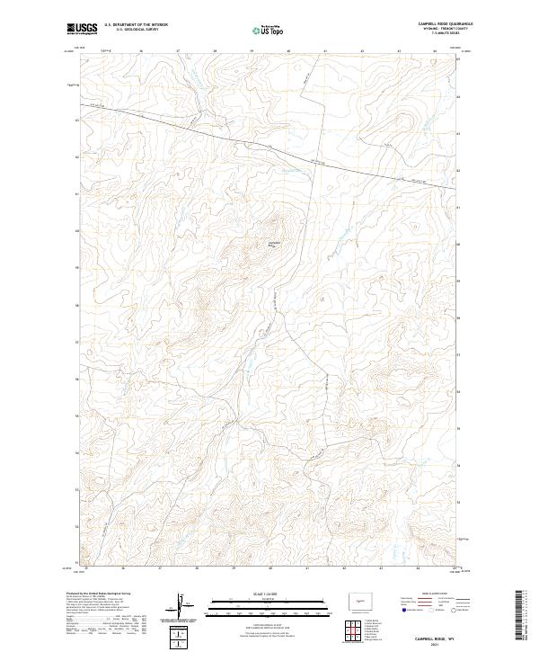 Campbell Ridge, WY — USGS 7.5-minute topo (2021)