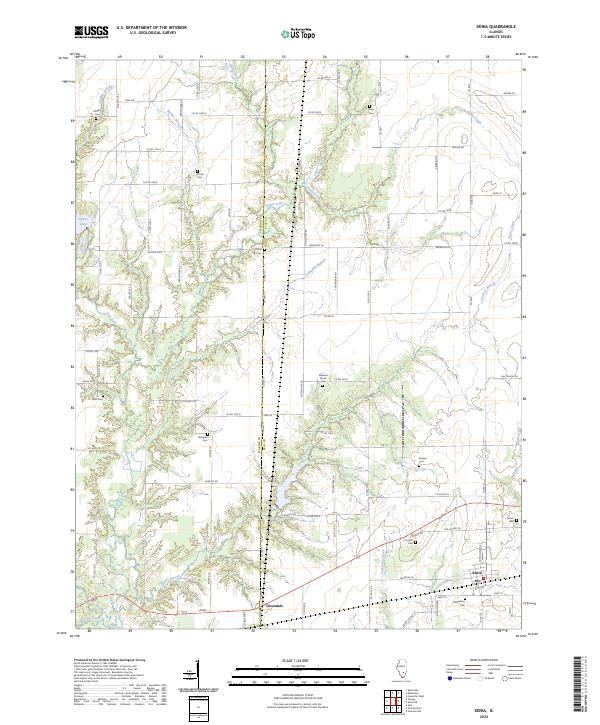Xenia, IL — USGS 7.5-minute topo (2024)