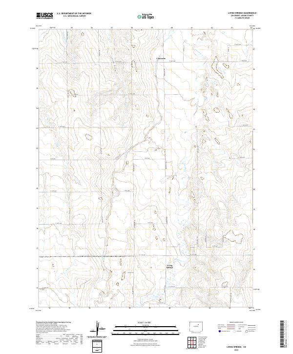 Living Springs, CO — USGS 7.5-minute topo (2022)