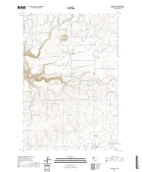 Centerville, WA — USGS 7.5-minute topo (2023)