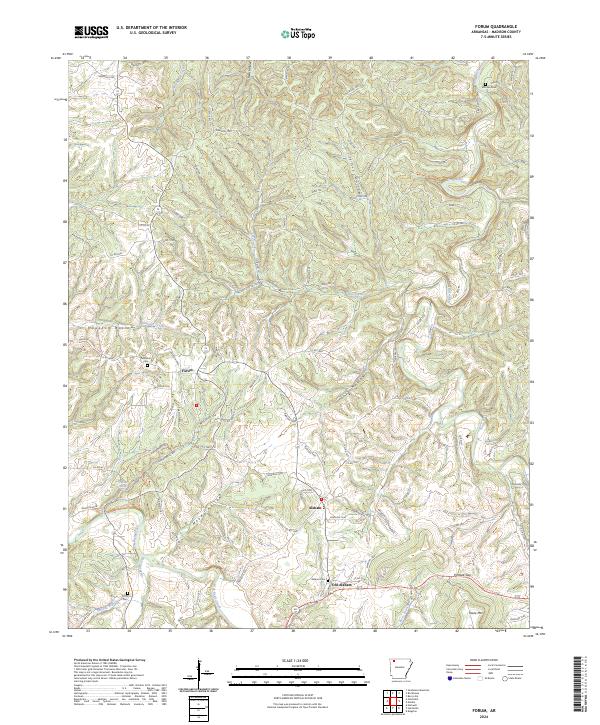 Forum, AR — USGS 7.5-minute topo (2024)