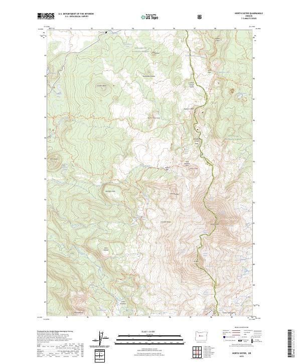 North Sister, OR — USGS 7.5-minute topo (2023)