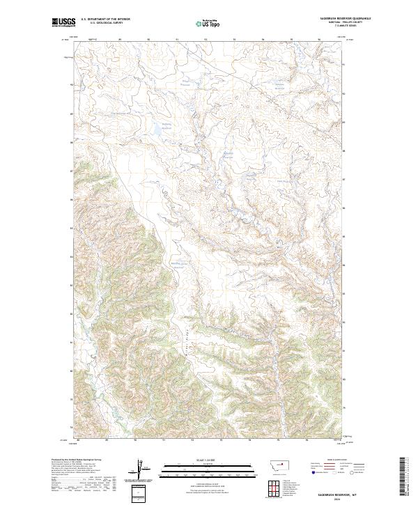 Sagebrush Reservoir, MT — USGS 7.5-minute topo (2024)