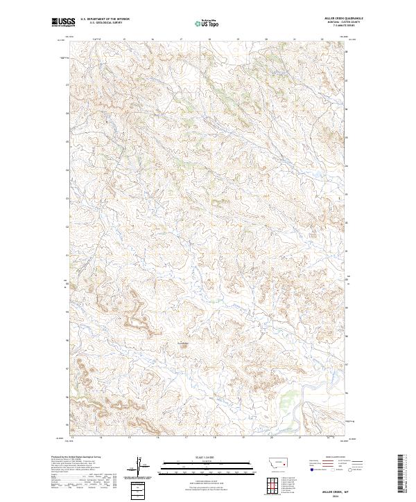 Miller Creek, MT — USGS 7.5-minute topo (2024)