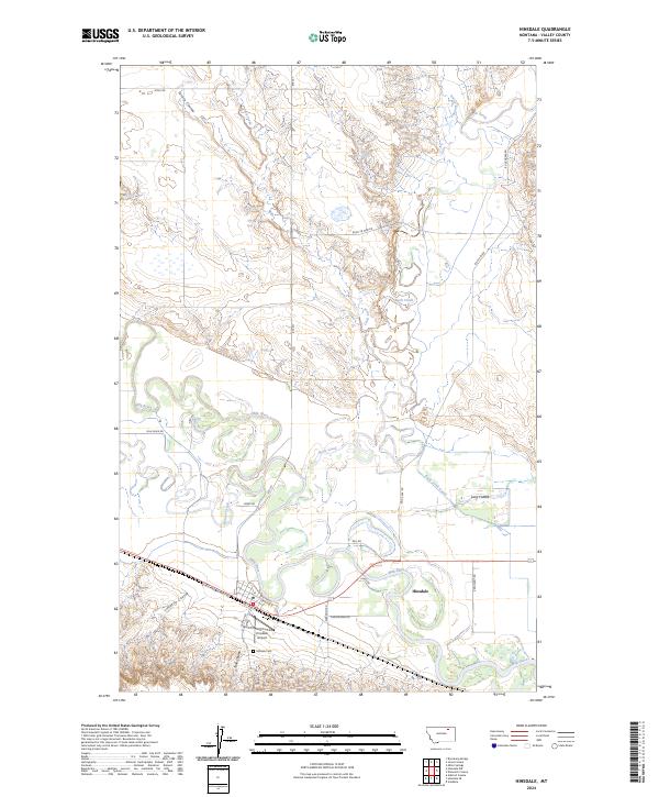 Hinsdale, MT — USGS 7.5-minute topo (2024)