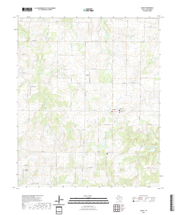Vashti, TX — USGS 7.5-minute topo (2022)