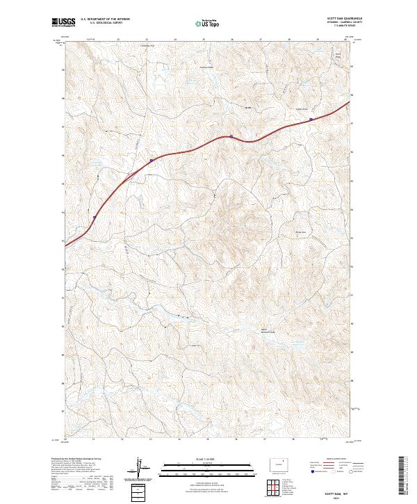 Scott Dam, WY — USGS 7.5-minute topo (2021)