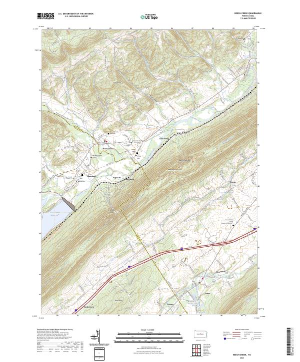 Beech Creek, PA — USGS 7.5-minute topo (2023)