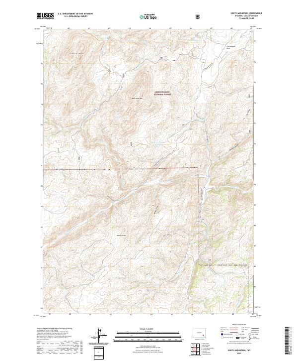 South Mountain, WY — USGS 7.5-minute topo (2021)
