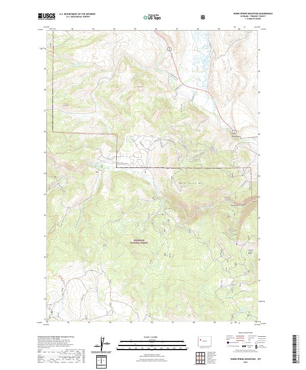 Warm Spring Mountain, WY — USGS 7.5-minute topo (2021)