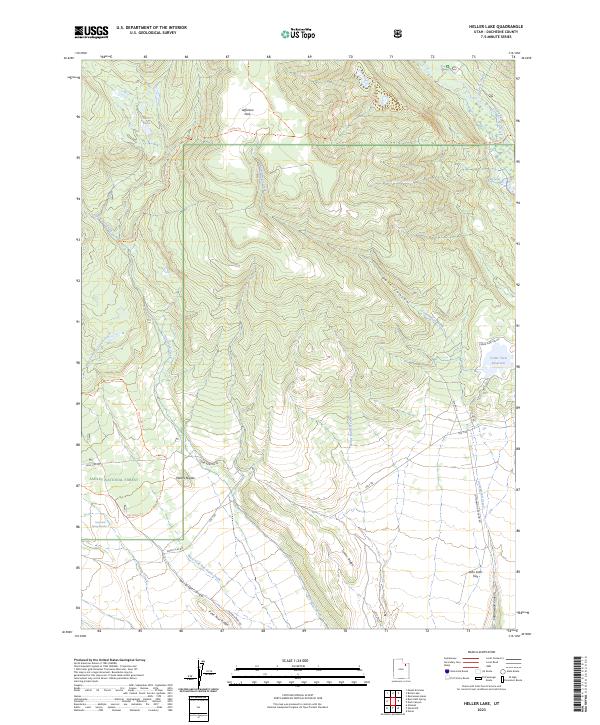 Heller Lake, UT — USGS 7.5-minute topo (2023)