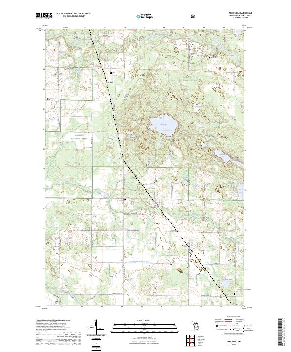 Free Soil, MI — USGS 7.5-minute topo (2023)