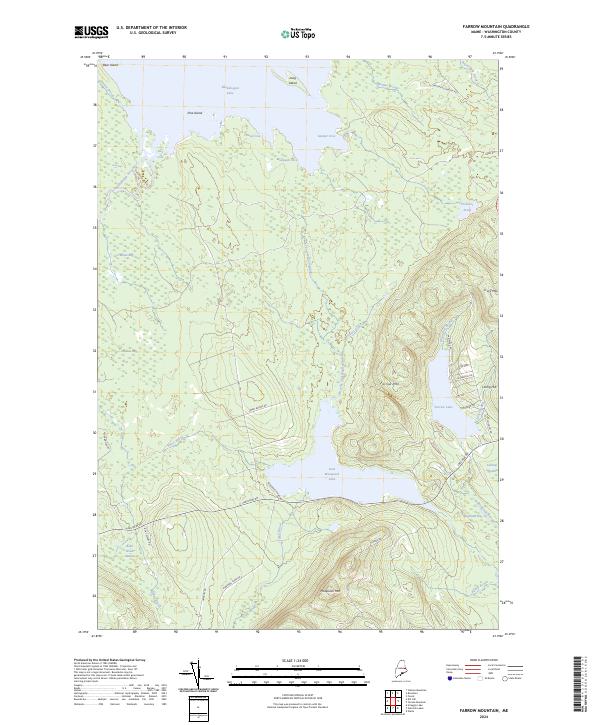 Farrow Mountain, ME — USGS 7.5-minute topo (2024)