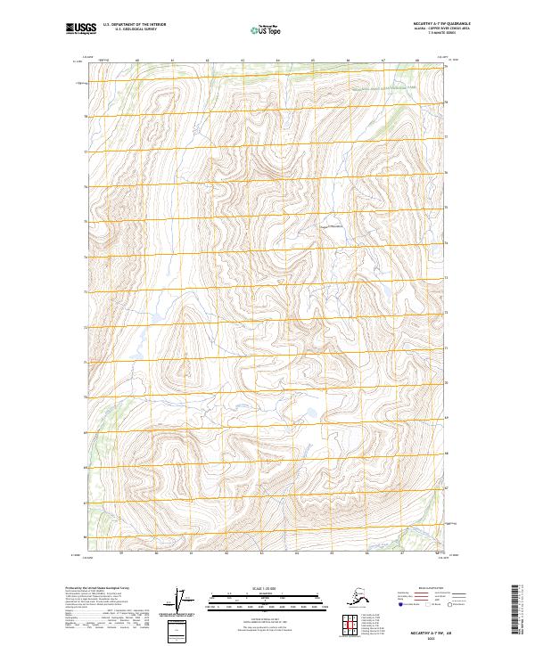 McCarthy A-7 SW, AK — USGS 7.5-minute topo (2023)