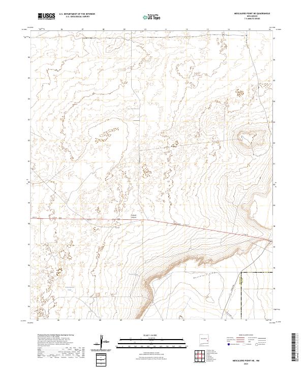 Mescalero Point NE, NM — USGS 7.5-minute topo (2023)
