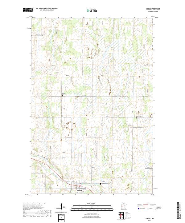 Clarissa, MN — USGS 7.5-minute topo (2022)