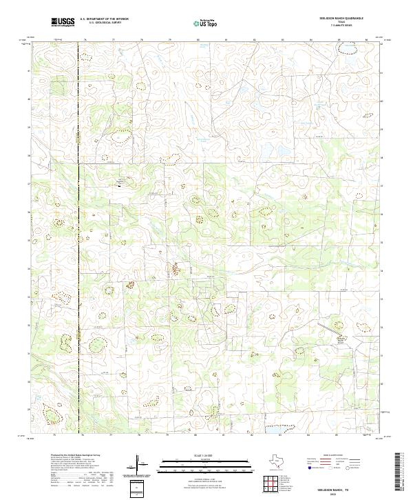 Seeligson Ranch, TX — USGS 7.5-minute topo (2022)