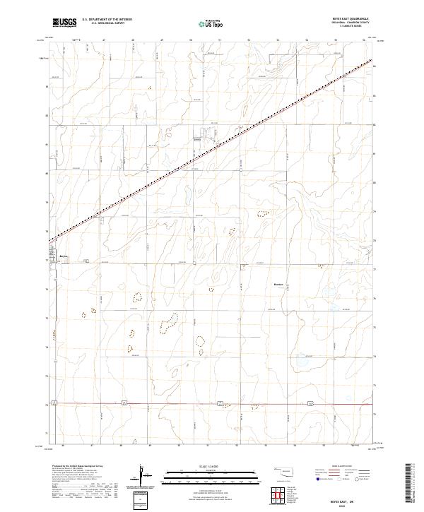 Keyes East, OK — USGS 7.5-minute topo (2022)
