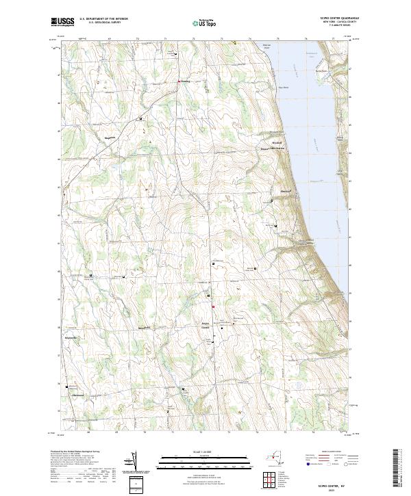 Scipio Center, NY — USGS 7.5-minute topo (2023)