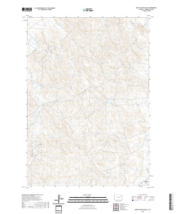 Rocky Butte Gulch, WY — USGS 7.5-minute topo (2021)