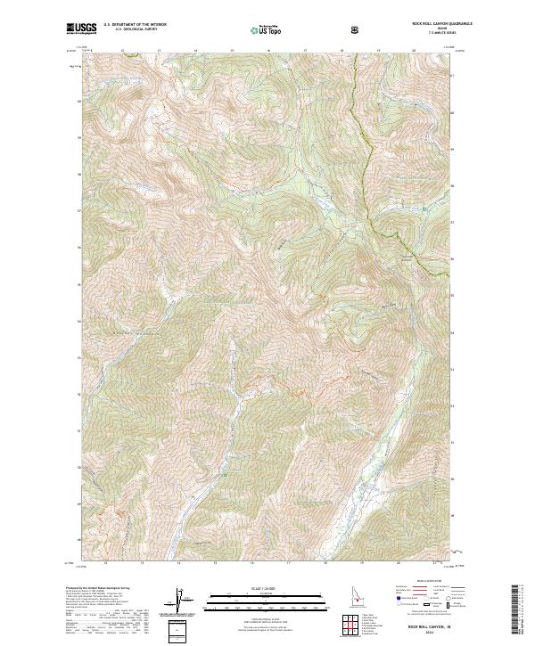 Rock Roll Canyon, ID — USGS 7.5-minute topo (2024)