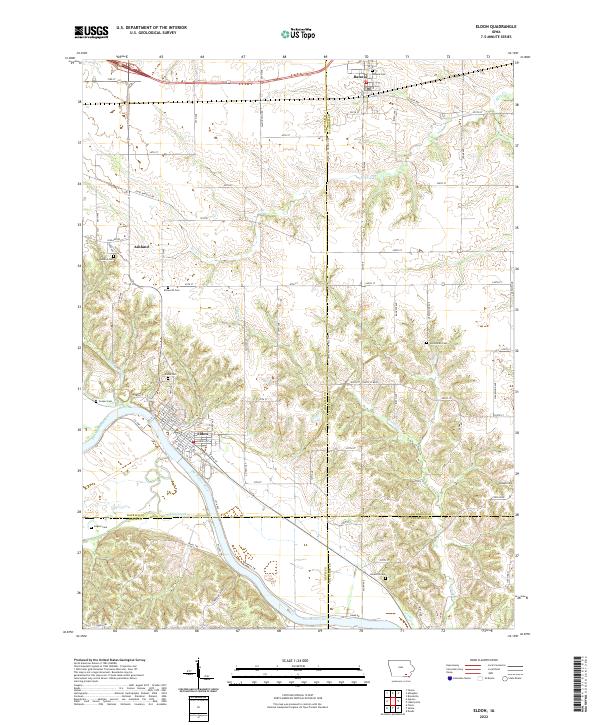 Eldon, IA — USGS 7.5-minute topo (2022)