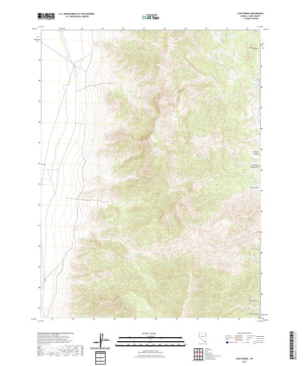 Lion Spring, NV — USGS 7.5-minute topo (2021)