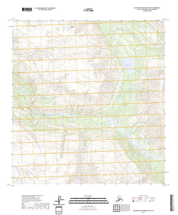 Talkeetna Mountains B-5 SW, AK — USGS 7.5-minute topo (2023)