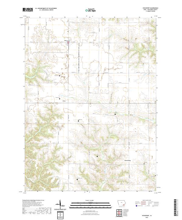 Stockport, IA — USGS 7.5-minute topo (2022)